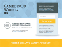 Tablet Screenshot of gamedevjsweekly.com